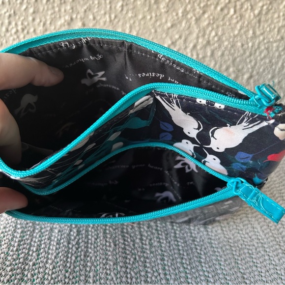 Bird print makeup bag and pencil case bags new NWOT - Picture 8 of 9